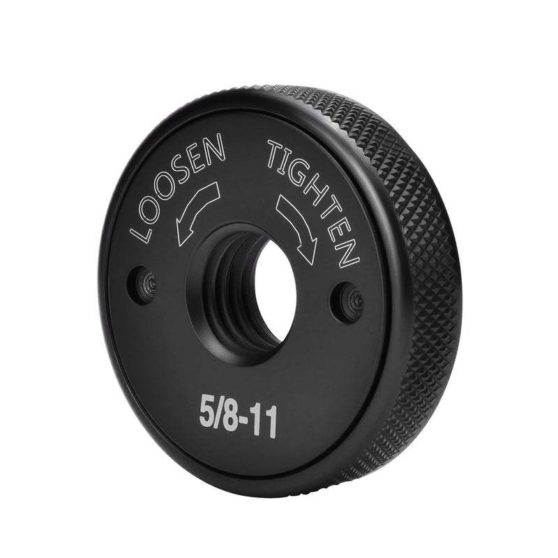 JonPhoe 5/8-11 Thread Angle Grinder Flange Nut No Wrench Required,Grinder Nut for 4.5" and 5" Angle Grinder,Quick Release Locking Nut - Image 1